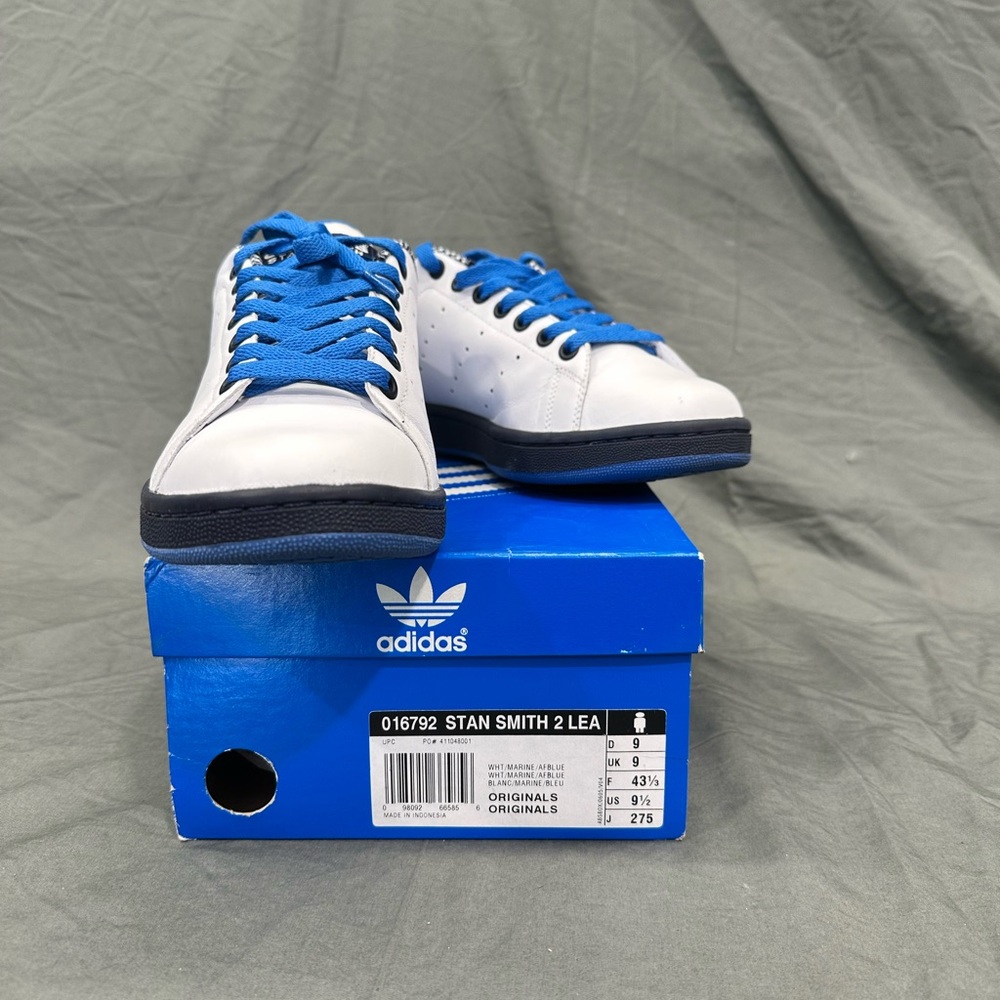 Adidas Stan Smith White with Blue Accents Sneakers